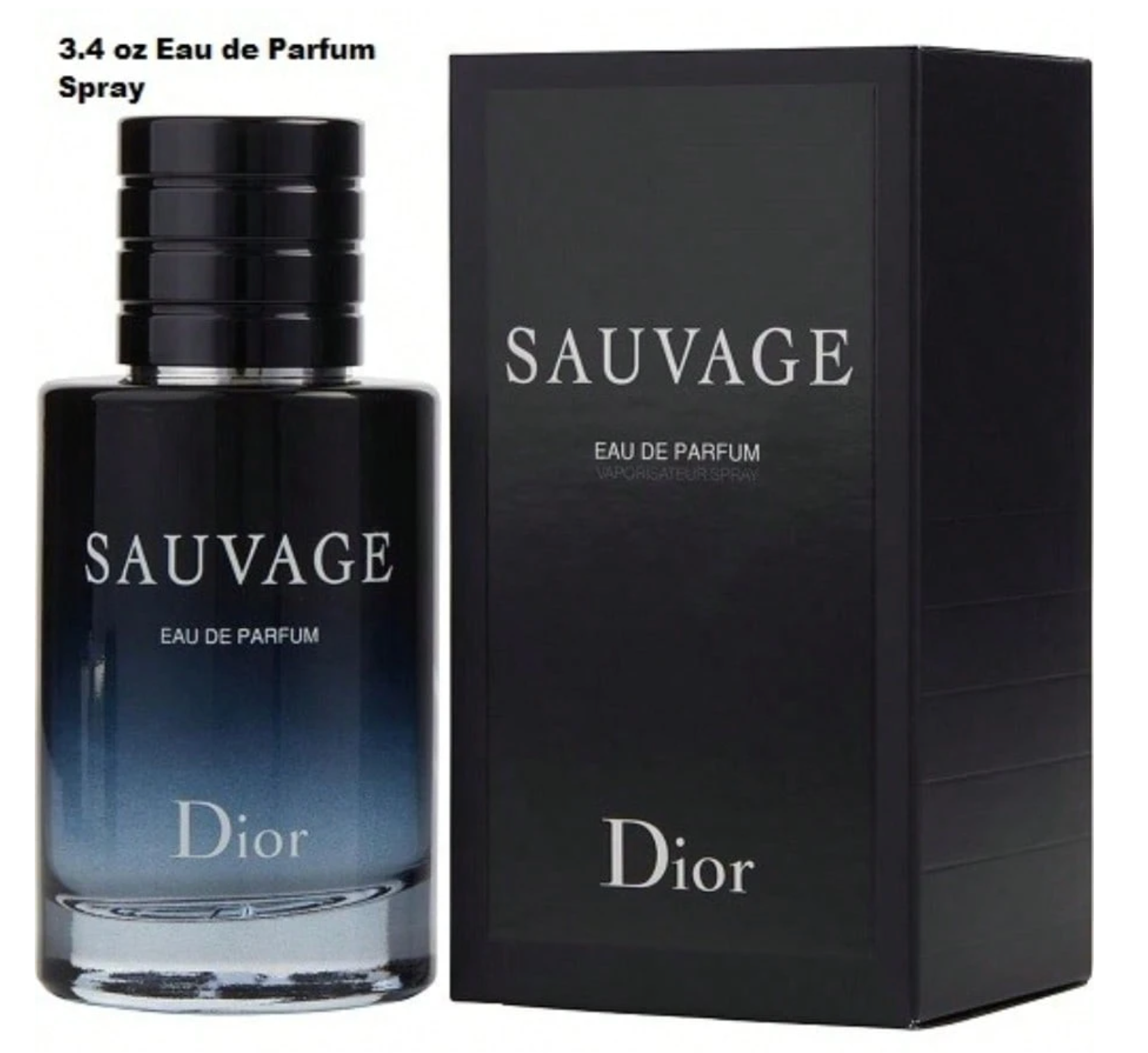 Dior Sauvage Eau De Parfum Spray 3.4 Oz Regular Size Men's Fragrance