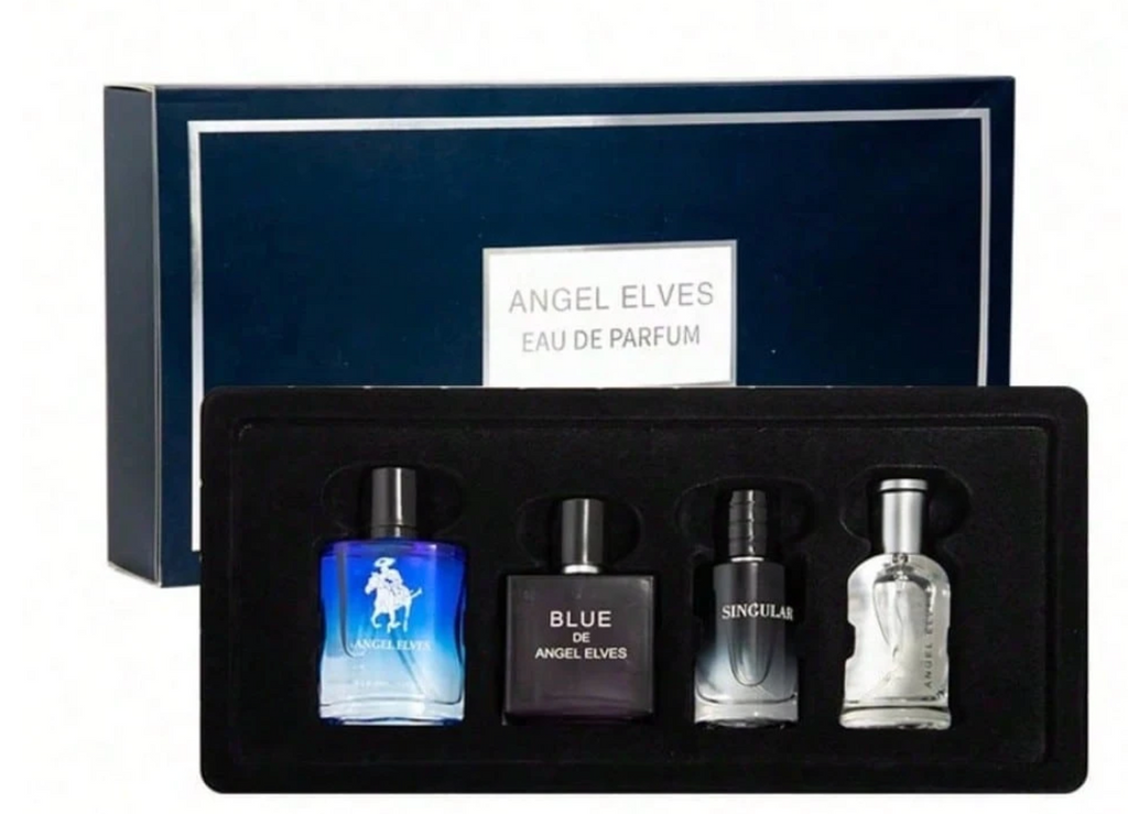 Unisex Perfume Gift Set - Fresh Lemon Scent (1.01 Oz), Featuring 4 Mini Fragrance Samples With Floral And Woody Notes; Long-Lasting Scent.