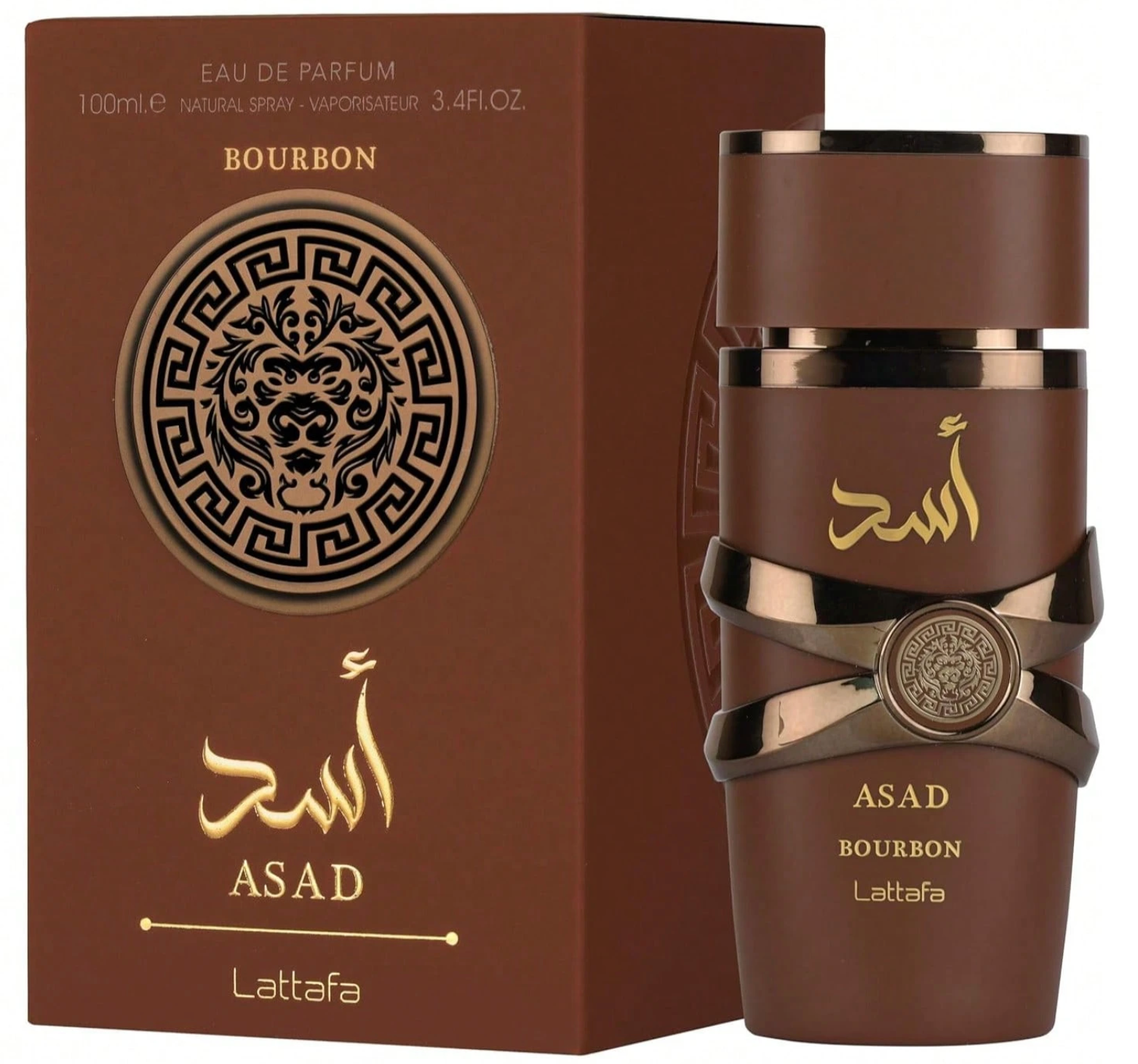 Lattafa Asad Bourbon Eau De Parfum 3.4 Oz / 100 Ml