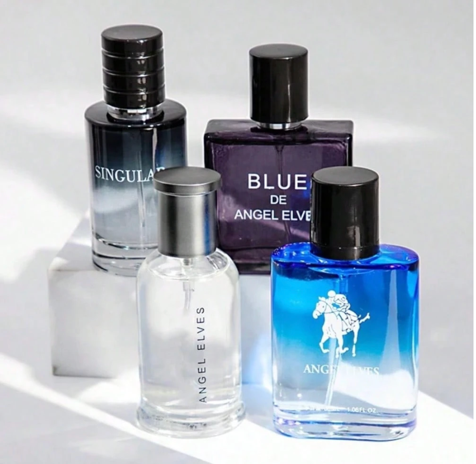 Unisex Perfume Gift Set - Fresh Lemon Scent (1.01 Oz), Featuring 4 Mini Fragrance Samples With Floral And Woody Notes; Long-Lasting Scent.