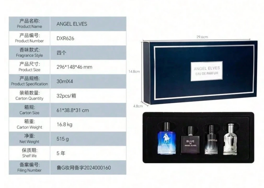 Unisex Perfume Gift Set - Fresh Lemon Scent (1.01 Oz), Featuring 4 Mini Fragrance Samples With Floral And Woody Notes; Long-Lasting Scent.