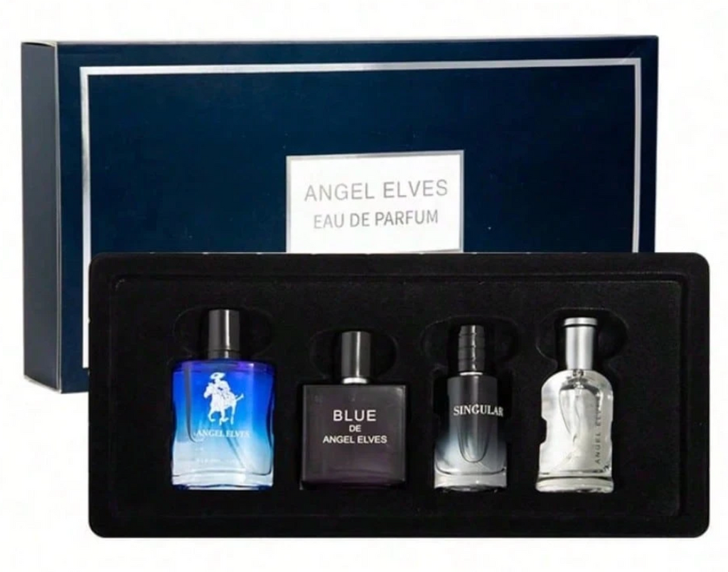 Unisex Perfume Gift Set - Fresh Lemon Scent (1.01 Oz), Featuring 4 Mini Fragrance Samples With Floral And Woody Notes; Long-Lasting Scent.